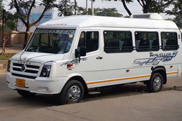 traveller bus price 17 seater on rent